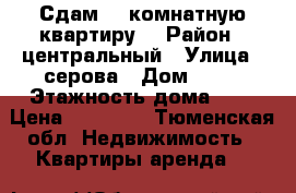 Сдам  1 комнатную квартиру  › Район ­ центральный › Улица ­ серова › Дом ­ 23 › Этажность дома ­ 5 › Цена ­ 14 000 - Тюменская обл. Недвижимость » Квартиры аренда   